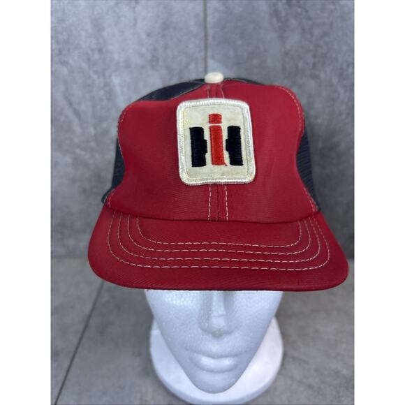 VTG International Harvester Mesh Back Kids Hat Snap Back Red Patch - Picture 2 of 11